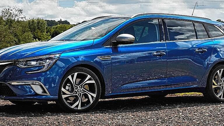 Der Renault Mégane Grandtour mit extravaganten Frontscheinwerfern.