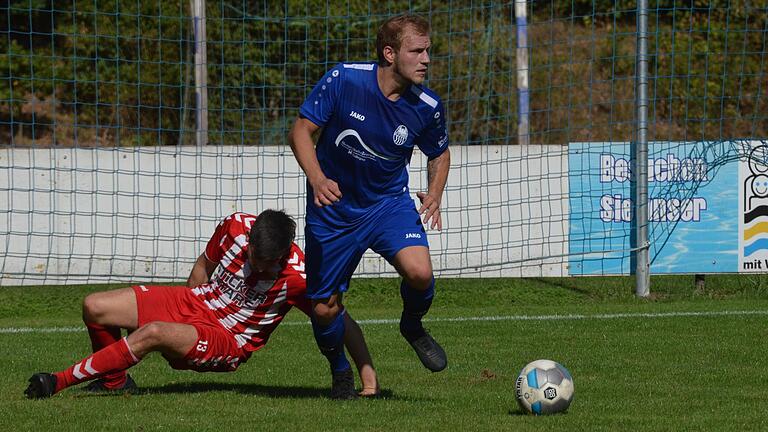 Wechselt den Verein, aber nicht die Farben: Marco Schraud (rechts, zuvor bei der SG Sennfeld) ist einer von zwei Neuzugängen beim TV Jahn Schweinfurt.