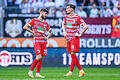 FC Augsburg - Borussia Dortmund.jpeg       -  Mergim Berisha (rechts) und David Colina nach dem 0:3 gegen Dortmund.