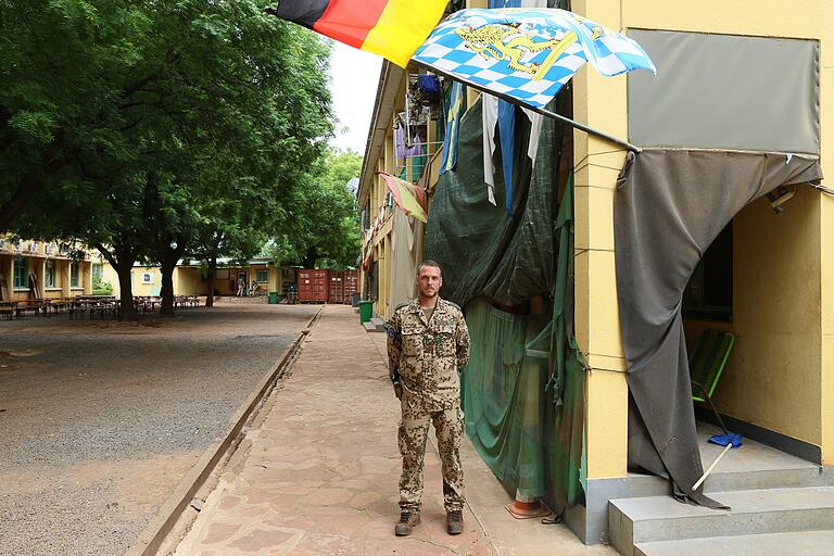 Michael B. aus Sonderhofen im Camp in Koulikoro.