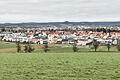 Blick auf das Siedlungsgebiet Osterfeld II im Westen von Haßfurt. Fast alle Anwesen sind hier an ein Wärmenetz angeschlossen, das in Zukunft noch deutlich 'grüner' werden soll.