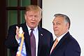 Donald Trump (l) und Viktor Orban       -  Die beiden Rechtspopulisten pflegen ein freundschaftliches Verhältnis. (Archivbild)