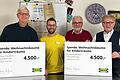 Spende für die Kindertafeln (von links): Hans-Berthold Wiegand (Schatzmeister Würzburger Kindertafel e.V.), Marco Gentile (Local Marketing Leader Ikea Würzburg), Norbert Heinelt (Schriftführer Schweinfurter Kindertafel e.V.) und Stefan Labus (Vorsitzender Schweinfurter Kindertafel e.V.).