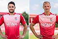 Timo Pitter (links) und Steffen Behr (rechts) haben ihre Verträge beim Fußball-Regionalligisten TSV Aubstadt verlängert.