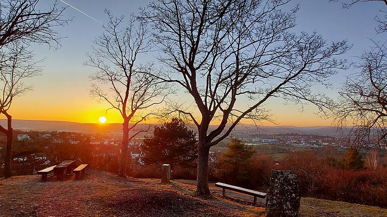 Abendstimmung auf der Luitpoldhöhe über Bad Neustadt