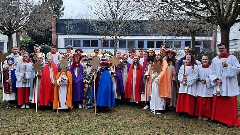 Sternsinger waren in ganz Veitshöchheim unterwegs.