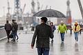 Wetter in Hamburg - Regen       -  Ungemütliches und stürmisches Wetter ist für die Nordseeküste vorhergesagt - doch die befürchtete Sturmflut ist ausgeblieben.
