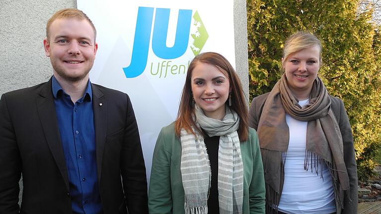 Leiten die Geschicke der Uffenheimer Jungen Union: Bastian Lenhart, Kristin Langmann und Tamara Zobel.