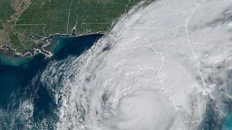 Hurrikan &bdquo;Milton&rdquo; - Florida       -  Kurz bevor &bdquo;Milton&rdquo; auf Land traf, sah der Hurrikan von einem Satelliten aus so aus.