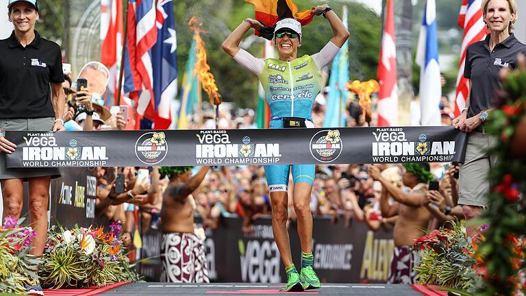 Anne Haug, hier bei ihrem Ironman-WM-Sieg 2019, konnte ihren Titel in Utah nicht verteidigen, schaffte es aber immerhin aufs Podest.