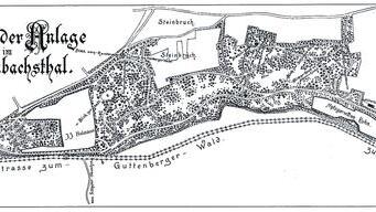 Mehr Grün für die Stadt: Entwurf der vom Verschönerungsverein angelegten Parkanlage im Steinbachtal aus dem Jahr 1895.REPRODUKTION: VVW-ARCHIV