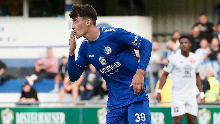 Vergangene Saison noch beim TSV Aubstadt in der Regionalliga, nun Doppeltorschütze für die Reserve des Würzburger FV im Kreisliga-Spiel in Seifriedsburg: Moritz Gündling (Archivbild).