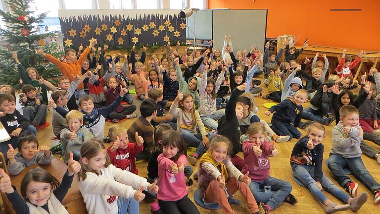 Begeisterte Kinder am Vorlesetag.