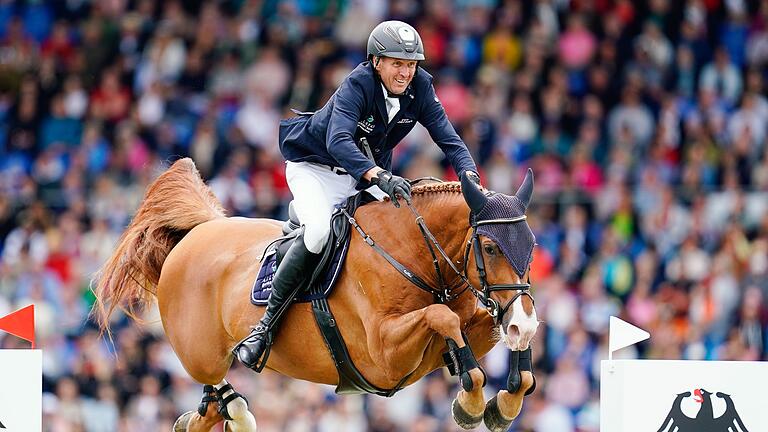 CHIO       -  Andre Thieme erreichte mit Chakaria das Stechen des Großen Preises von Aachen.