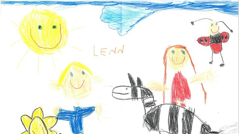 Wir haben ganz viele tolle Muttertagsgrüße von Kindern aus der Region gesammelt! Hier ein Bild von Lenn Reiter (4 Jahre, aus Albertshofen) für seine Mama.