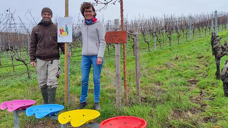 Die Cartoons in den Weinbergen sind nicht das erste Projekt, das Susanne Neuser und Michael Wenninger in den Weinbergen Sommerhausens verwirklicht haben.