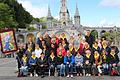 Die Wallfahrergruppe der Pfarreiengemeinschaft Liborius Wagner in Lourdes.