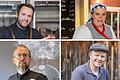 Die Grillsaison kann beginnen! Die Metzgerei-Experten Dominik Glasauer (links oben), Barbara Fink (rechts oben), Thomas Faber (links unten) und Andreas Ortlepp (rechts unten) geben Tipps für das perfekte Steak.