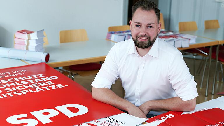 Markus Hümpfer (29) will für die SPD das Direktmandat im Bundestagswahlkreis Schweinfurt/Kitzingen erobern.