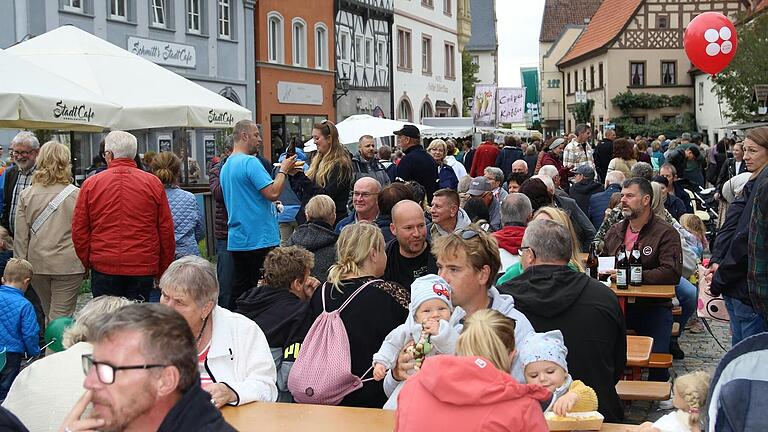 Volle Straßen, kaum ein freier Platz: Die Veranstaltung ist ein riesiges Fest für die ganze Familie. Tausende statten dem Herbstfest jedes Jahr einen Besuch ab.