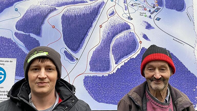 Sohn Justin übernimmt: 37 Jahre lang hat Thomas Fuß (rechts) aus Haselbach die Lifte am Kreuzberg betrieben. Zum 1. Januar ist der Generationswechsel amtlich.