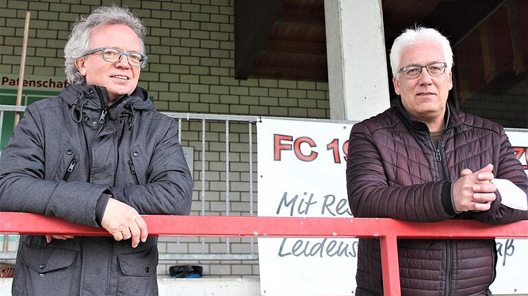 Ungewisser Blick in die Zukunft: die Vereinsvorsitzenden Bernhard Krapf (TV Gerolzhofen, links) und Ansgar Willacker (FC Gerolzhofen).