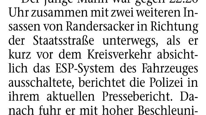 Unfallmeldung vom 19.1. Lokalteil Würzburg - Unfallmeldung in einem Lokalteil der Main-Post mit verharmlosender Überschrift. Ein Leser hat das kritisiert. Unfallmeldung vom 19.1. Lokalteil Würzburg - Unfallmeldung in einem Lokalteil der Main-Post mit verharmlosender Überschrift. Ein Leser hat das kritisiert.