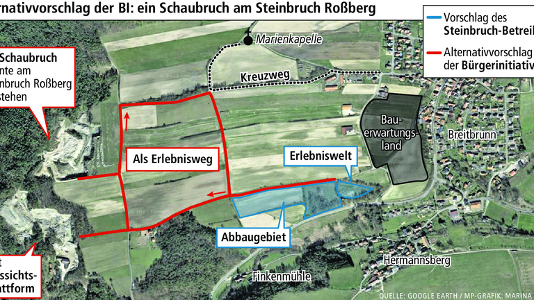 Steinbruch Breitbrunn: Bürgerinitiative stellt Alternative vor