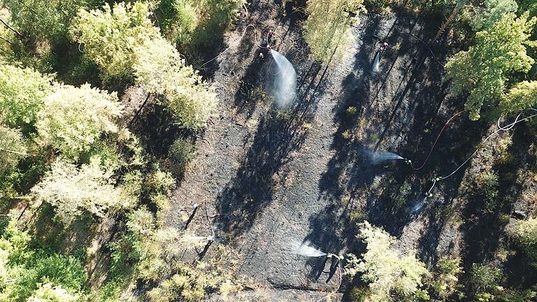 Ein Waldbrand 2018 bei Fischbach, Ebern: Etwa 130 Einsatzkräfte verschiedener Feuerwehren waren damals im Einsatz. Ein Waldbrand 2018 bei Fischbach, Ebern: Etwa 130 Einsatzkräfte verschiedener Feuerwehren waren damals im Einsatz.