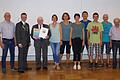 Auf dem Foto von links: 2. Schützenmeister Armin Werner, 1. Schützenmeister Alexander Schäflein, Ehrenschützenmeister Karl-Heinz Schäflein, Schriftführerin Tatjana Helmschrott, Kassiererin Nicole Arleth, Damenleiterin Karoline Kimmel, stv. Schützenmeister Moritz Feustel, Jugendleiter Sebastian Schad, stv. Schützenmeister Michael Ankenbauer, Sportleiter Reinhard Beutel (es fehlen stv. Schützenmeister Anton Lutz, 2. Sportleiter Dieter Müller, Protokollführer Wolfgang Schad, 2. Jugendleiter Martin Lutz).