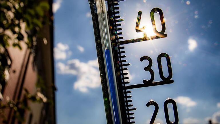 Der 40-Grad-Marke haben sich die Temperaturen am Mittwoch in Würzburg angenähert.