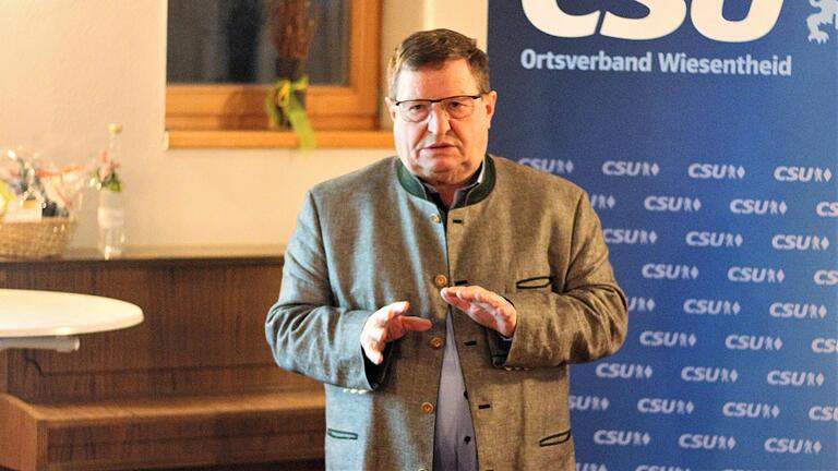 Launiger Referent: Der Großbardorfer Bürgermeister Josef Demar war zu Gast bei der Wiesentheider CSU.