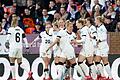 Schottland - Deutschland       -  Jubel über vier Tore: die DFB-Frauen in Schottland