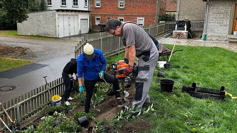 Mehr als 250 Blumen und Sträucher mussten gesetzt werden.