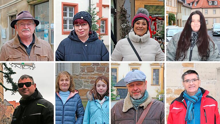 Diese Menschen verraten, auf welche Weise sie Energie sparen (von links oben nach rechts unten): Wendelin Fritz, Michaela Ruß, Maria Achtmann, Elke Zink, Marcel Bauer, Ilse Schuster, Leonie Schuster, Heiner Schmidt und Roland Lederer.