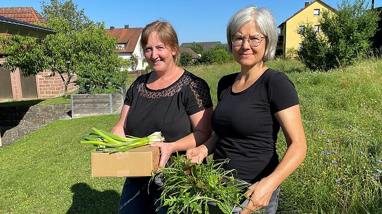 Ansprechpartner in Sachen Lebensmittelrettung: Die Foodsharing-Botschafterinnen Main-Spessart Miriam Simon (links) und Anja Rützel.