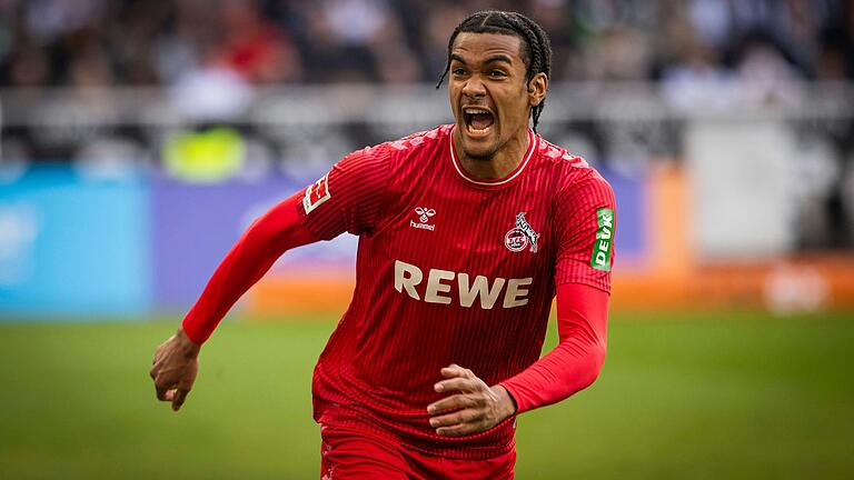 Sein erstes Bundesliga-Tor: Der Schweinfurter Damion Downs erzielte für den 1. FC Köln den 3:3-Ausgleich in Mönchengladbach.&nbsp;