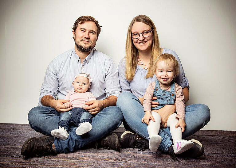 Leni Mila macht die Familie Mellenthin aus Fladungen zum Quartett. Leni Mila macht die Familie Mellenthin aus Fladungen zum Quartett.