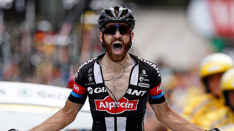 Simon Geschke - Jubel in Pra Loup: Der Tour-Etappensieg ist das Highlight von Geschkes Karriere. Simon Geschke - Jubel in Pra Loup: Der Tour-Etappensieg ist das Highlight von Geschkes Karriere.