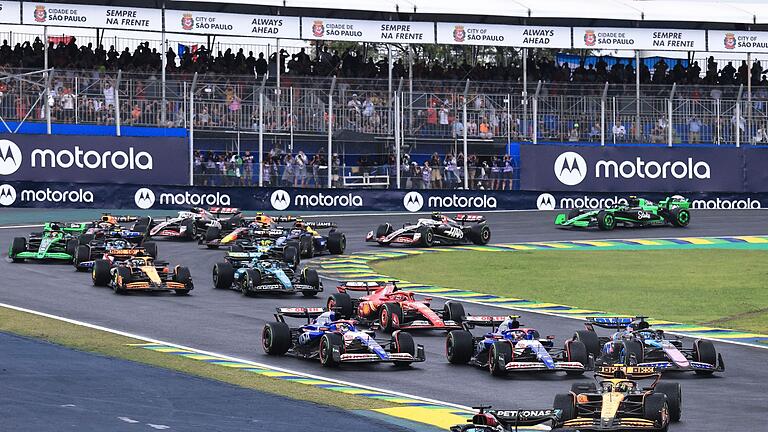 Großer Preis von Brasilien       -  Lando Norris kann einmal mehr seine Pole nicht verteidigen auf den ersten Metern.