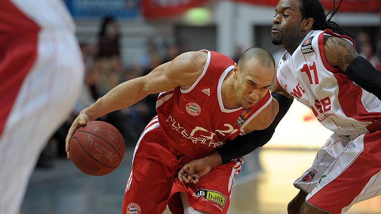 2012 spielte Demond Greene (links) in der Basketball-Bundesliga für die Basketballer des FC Bayern München. 2012 spielte Demond Greene (links) in der Basketball-Bundesliga für die Basketballer des FC Bayern München.