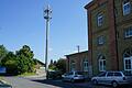Am Ostbahnhof im Würzburger Stadtteil Heidingsfeld steht seit kurzem ein neuer Mobilfunkmast der Deutschen Telekom.