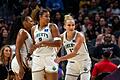 Los Angeles Sparks - New York Liberty       -  Nyara Sabally (links) und Leonie Fiebich haben sich mit den New York Liberty für die Playoffs das Heimrecht gesichert.