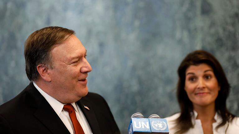 Pompeo bei UN-Sicherheitsrat       -  Pompeo und Haley werden nicht Teil von Trumps Regierungsmannschaft. (Archivbild)