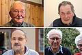 Vor 80 Jahren haben sie das Kriegsende hautnah miterlebt: (obere Reihe, von links) Karl Klein aus Schallfeld, Robert Wächter aus Gerolzhofen, (untere Reihe, von links) Gerhard Schmitt aus Gerolzhofen sowie Hugo und Lieselotte Hetterich aus Gernach.