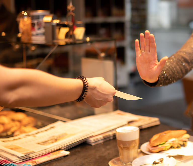 Die meisten Kunden des Oberelsbacher Cafés legen keinen Wert auf den Bon.