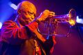 Hugh Masekela auf dem Africa Festival       -  Er gilt als der wichtigste Jazz- und Weltmusiker Afrikas: Hugh Masekela. Am Donnerstag spielte der  77-jährige Trompeter, Pianist, Sänger und Komponist mit seiner Band im Abendprogramm auf dem Africa Festival. Wenige Stunden zuvor hat ihm das Würzburger Festival den den Award für sein Lebenswerk verliehen.