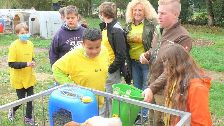 Modoclubschüler besuchten den Fehmelbauernhof in Karlstadt.