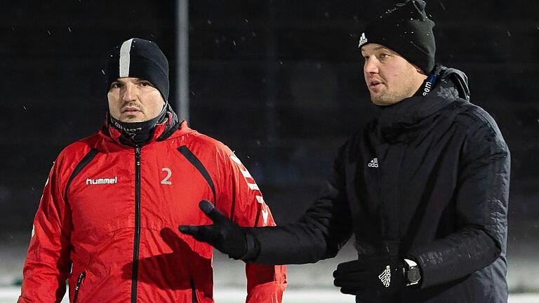 Daniel Werner (links) assistiert beim TSV Aubstadt zunächst bis zum Ende der Saison Trainer Julian Grell.