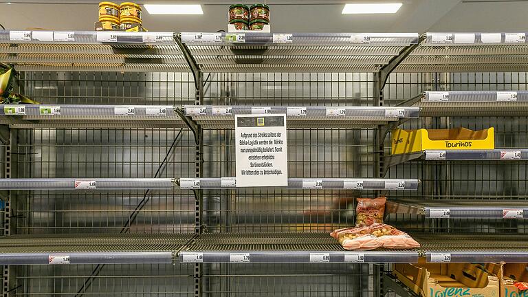 Ihren Höhepunkt erreicht die Streiks im Sommer 2023. Während dieser Zeit klafften große Lücken in den Supermarktregalen einzelner Edeka-Filialen in Unterfranken.&nbsp;